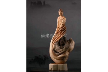 木雕佛像雕刻 木雕作品加工 阿弥陀佛佛像雕塑