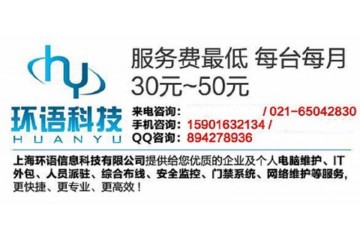 杨浦企业IT外包服务公司 上海监控按装 电脑网络维护维修公司