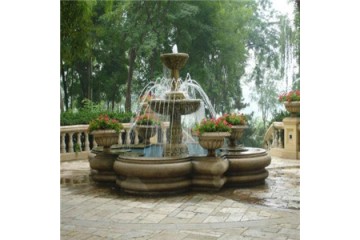 圆形雕塑喷泉 设计制作安装一体化服务