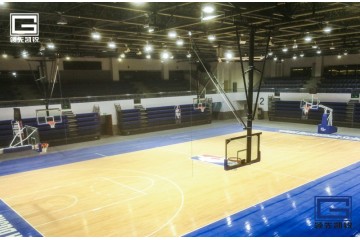 电动悬空折叠篮球架 悬臂式房顶式折叠电动悬空篮球架供应商