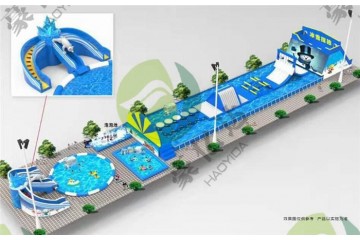 大型支架游泳池移动水上乐园厂家定制生产