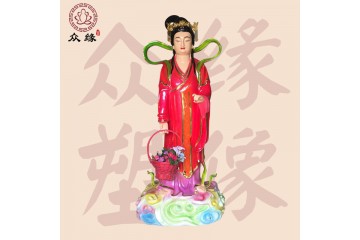 天仙配的传说 彩衣仙女木雕工艺品摆件 七仙女 董永极彩神像图片
